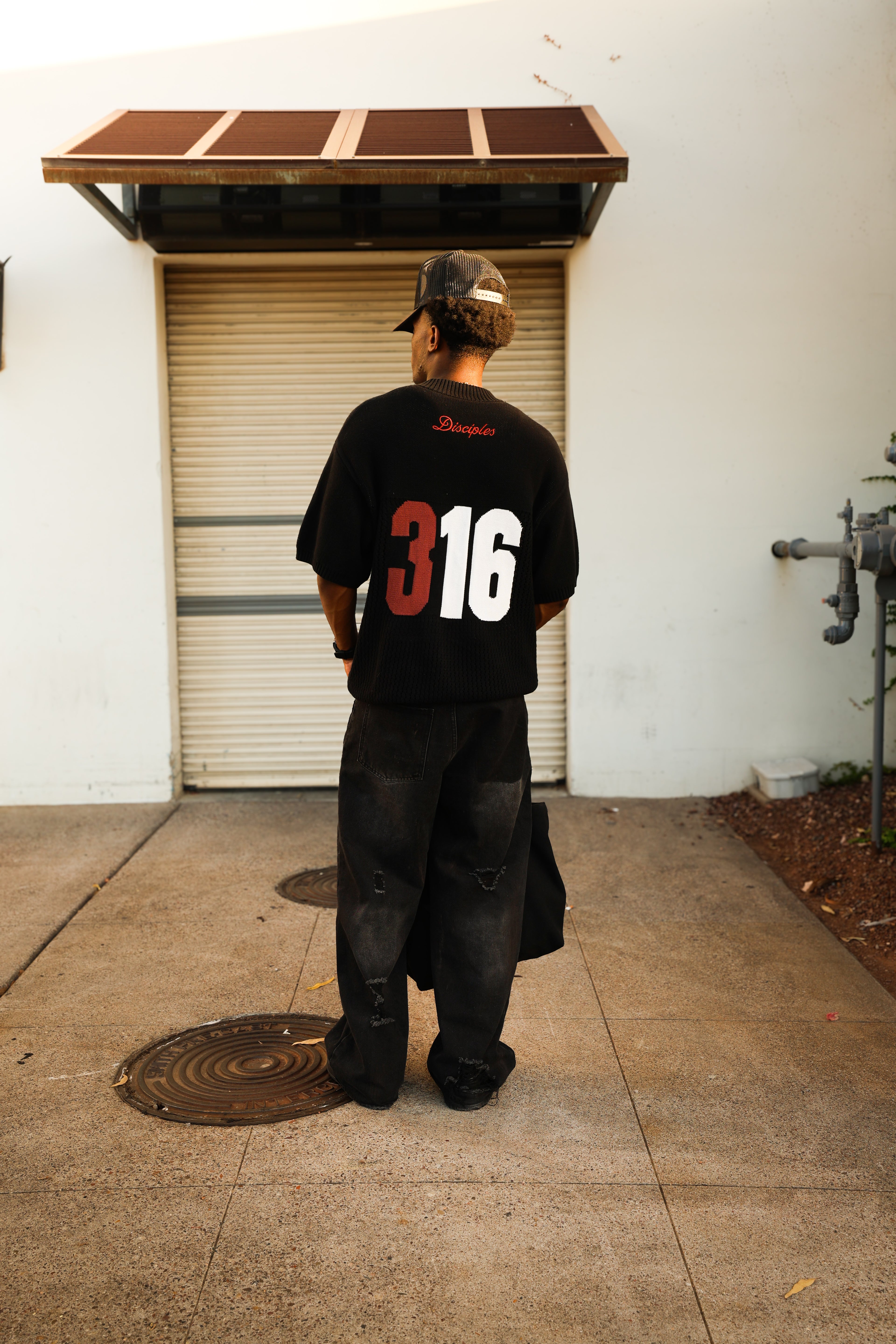 "JESUS SAVED ME" KNITTED SHIRT