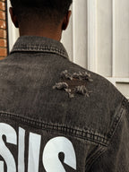 Jesus saved Denim Shirt (rhinestone)