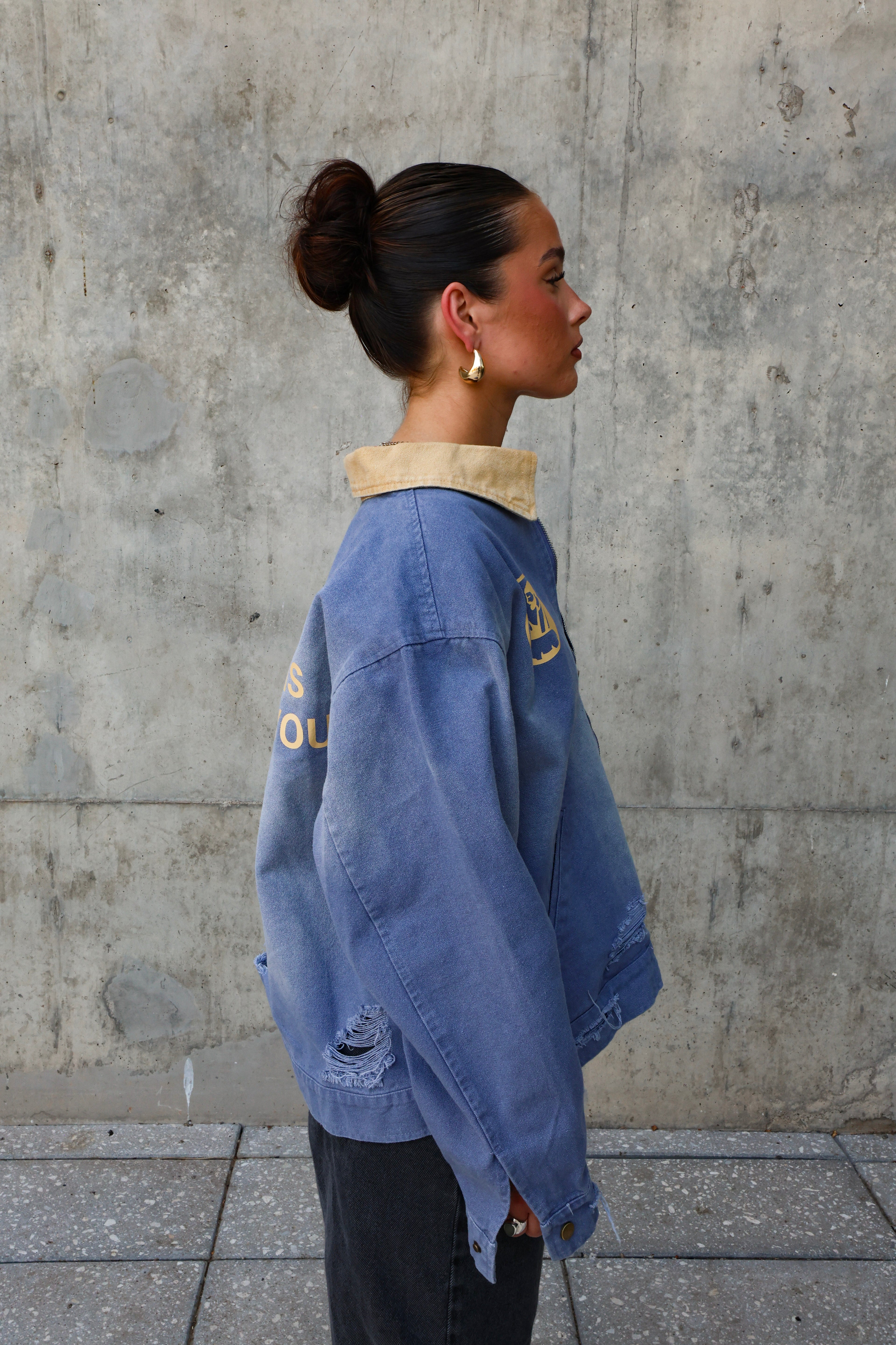 "Jesus Loves You" Denim Jacket