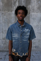 Jesus Saved Me Denim Shirt