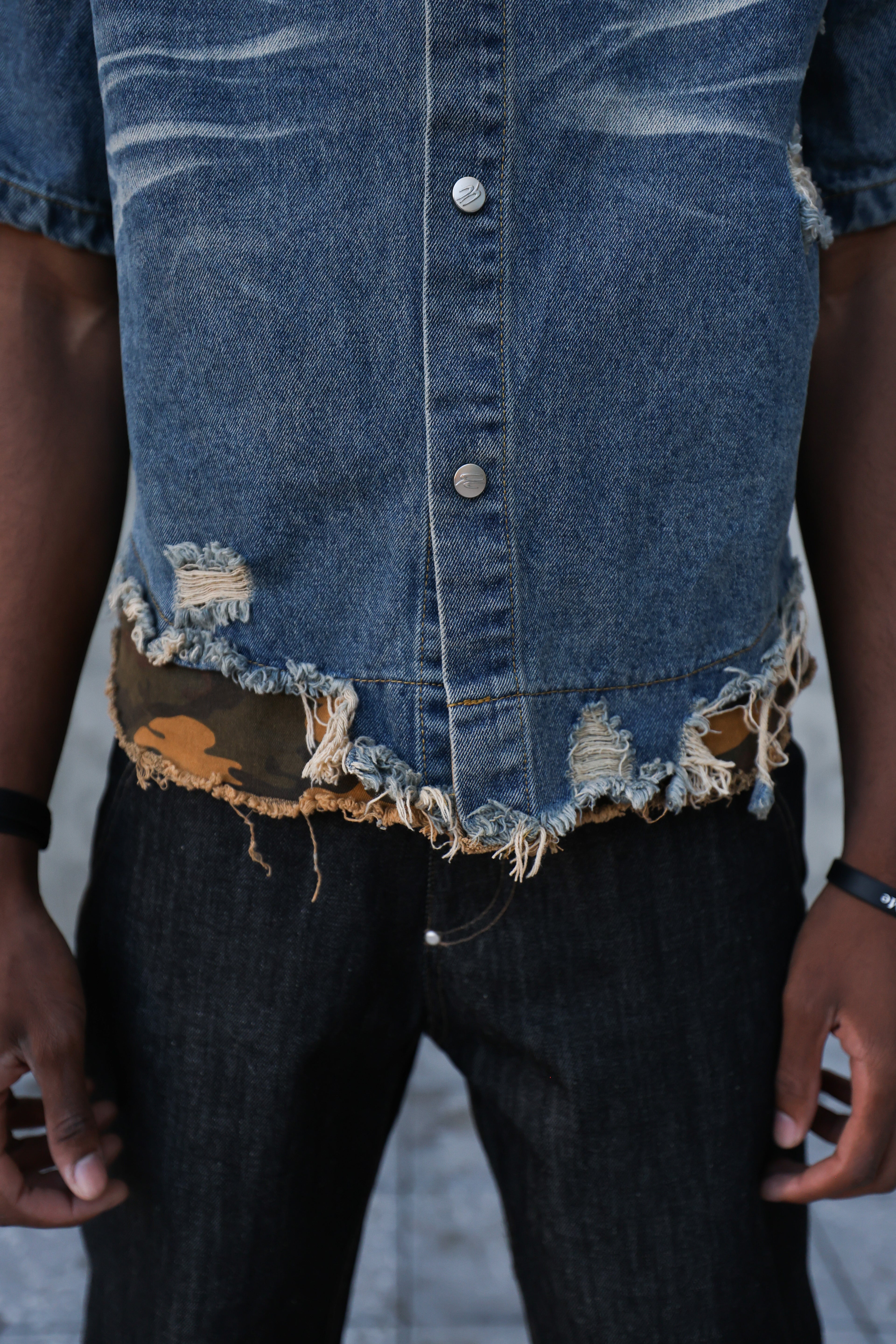 Jesus Saved Me Denim Shirt