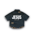 Jesus Saved Me Denim Shirt