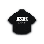 Jesus Saved Me Denim Shirt