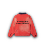 "Jesus Loves You" Denim Jacket