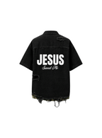 Jesus Saved Me Denim Shirt