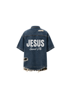 Jesus Saved Me Denim Shirt