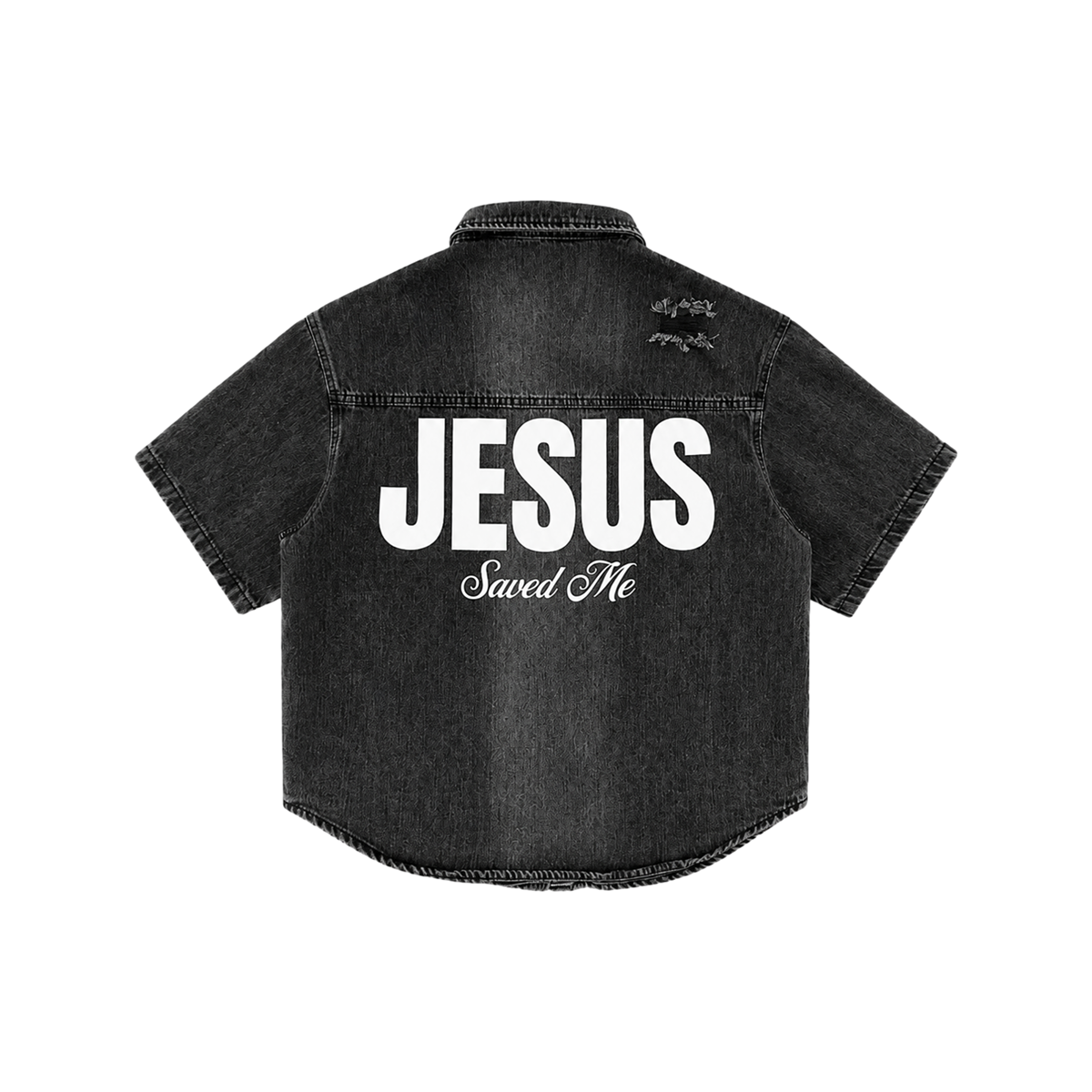 Jesus saved Denim Shirt V2